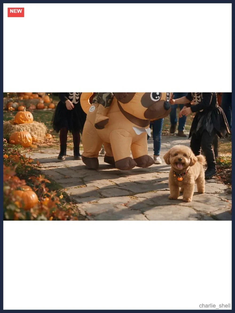 Inflatable Dog Costume for Kids Blow Up Ride Animal Suit Halloween